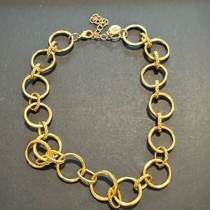 Authentic Susan Sharp Gold Link Circle Necklace - Women Jewelry
